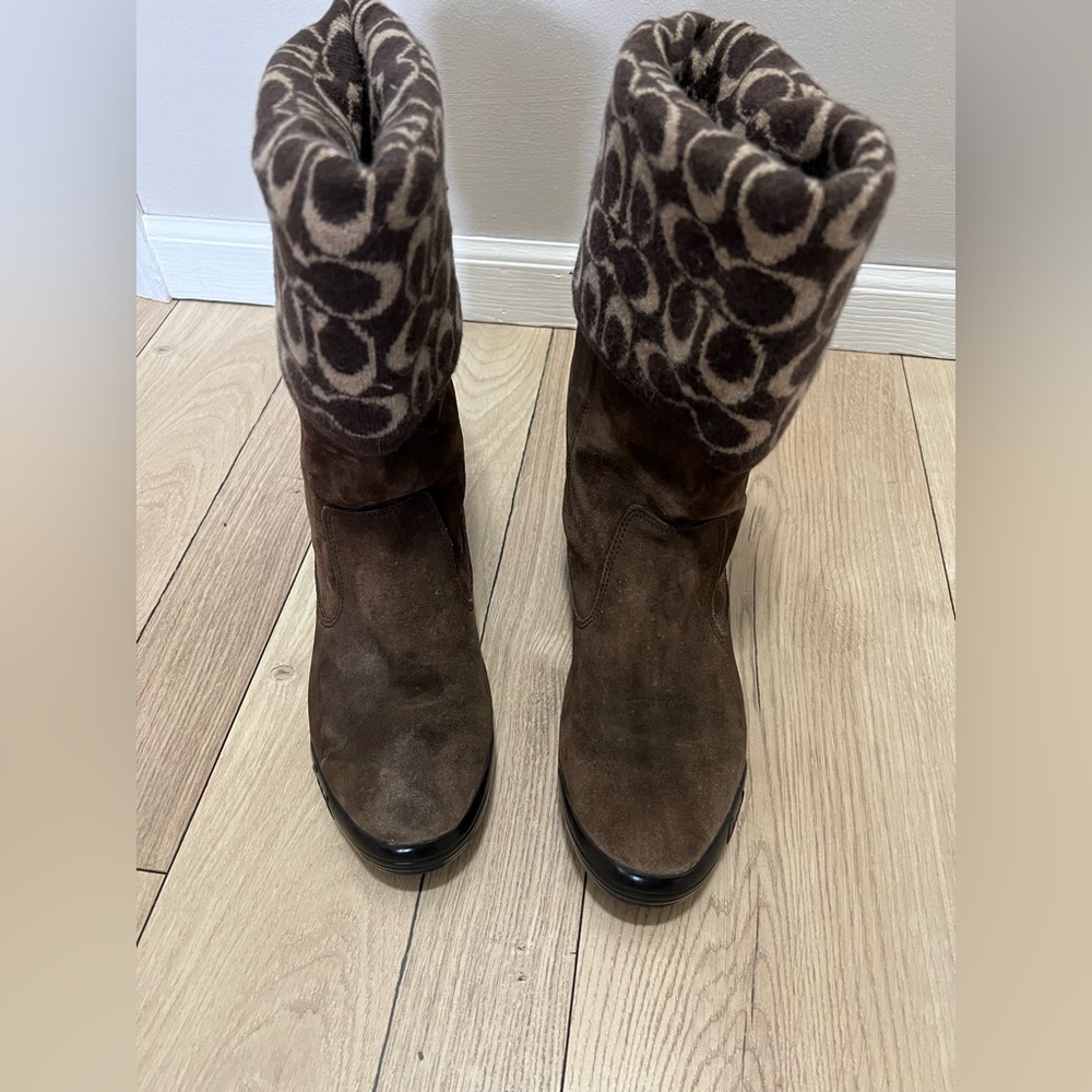 Coach Brown Suede Boots size 8